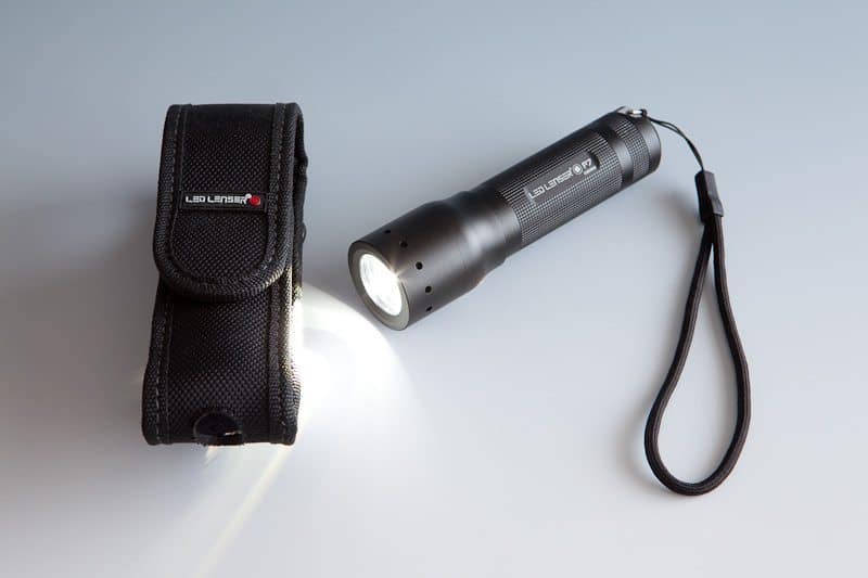 A LED LENSER P7 flashlight shot with this setup