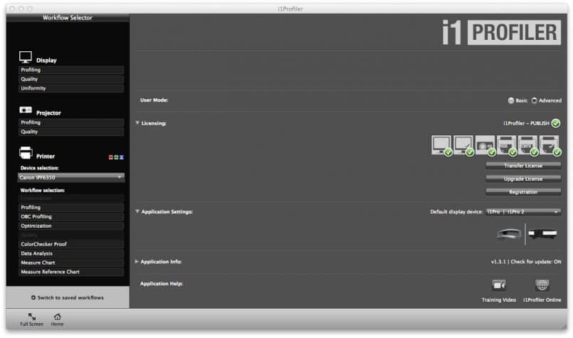i1Profiler with i1Pro 2 Connected