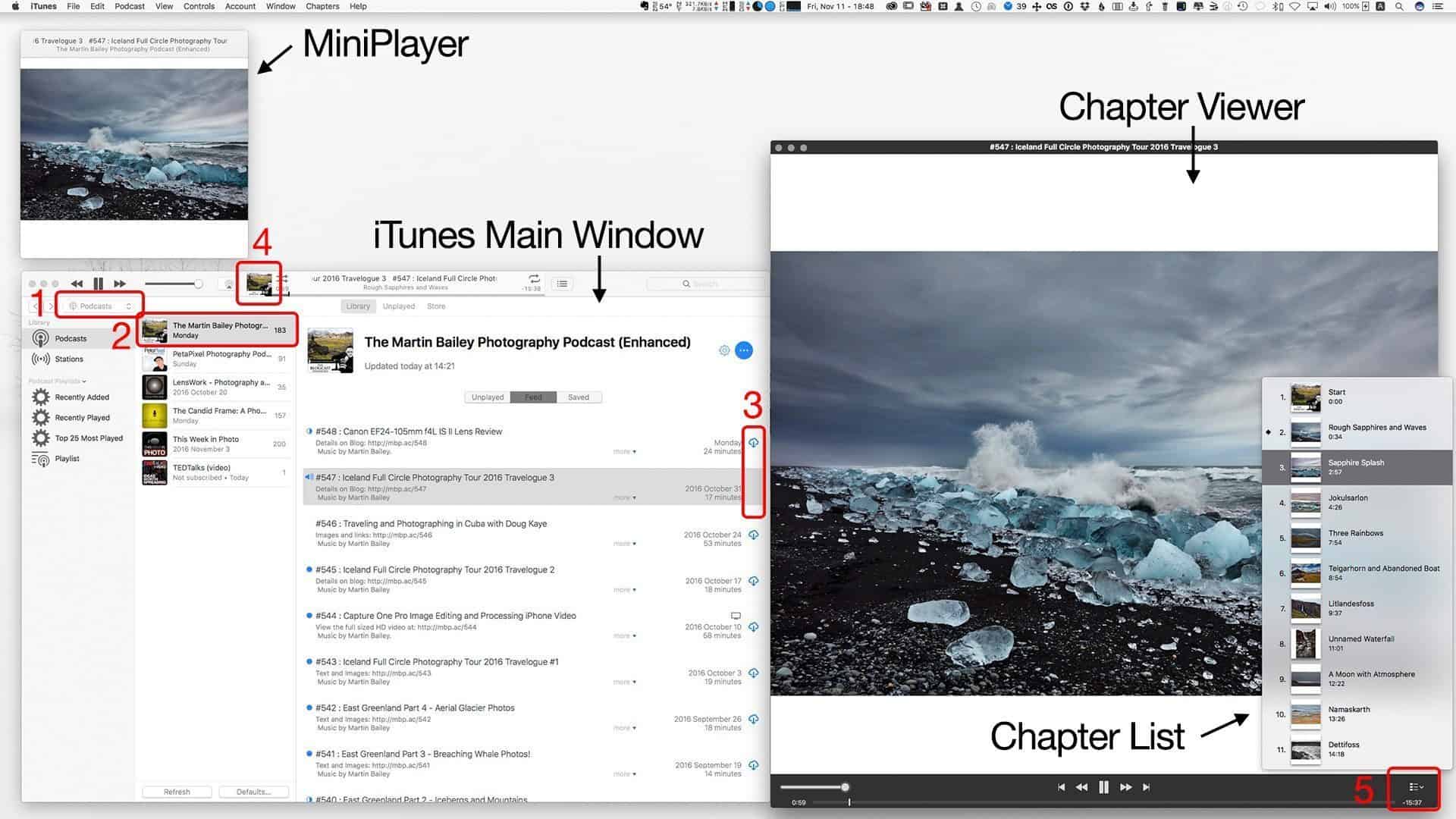 How to View Podcast Images and Chapters