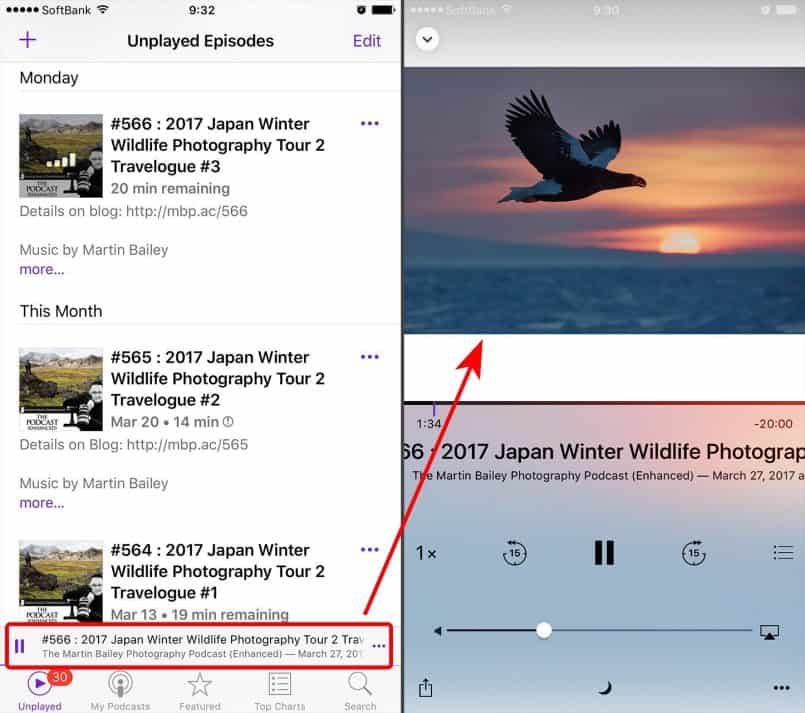 Viewing Images in iOS Podcasts App