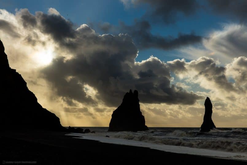 Reynisdrangar from Cave