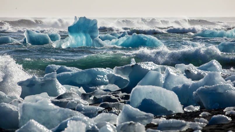 Iceberg and Growlers from Vatnajökull