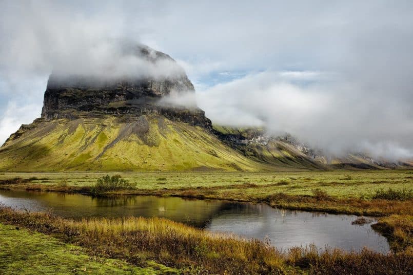 Kálfafell with Clouds