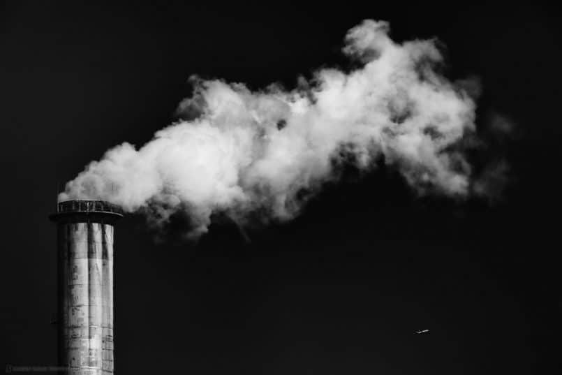 Smoke Stack with Plane