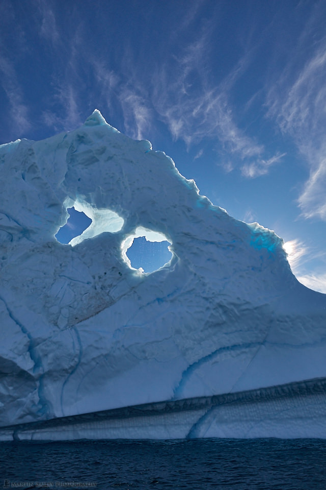 Iceberg with Two Holes