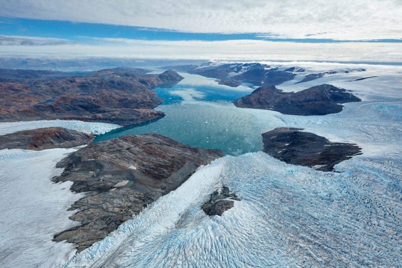 Heim and Kagtilerscorpia Glaciers and Johan Petersen Fjords