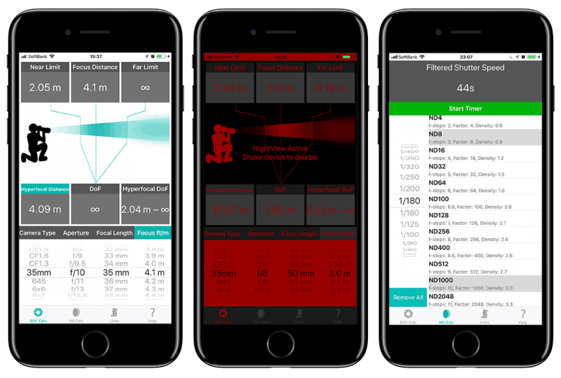 Photographer's Friend DoF Calc and ND Calc