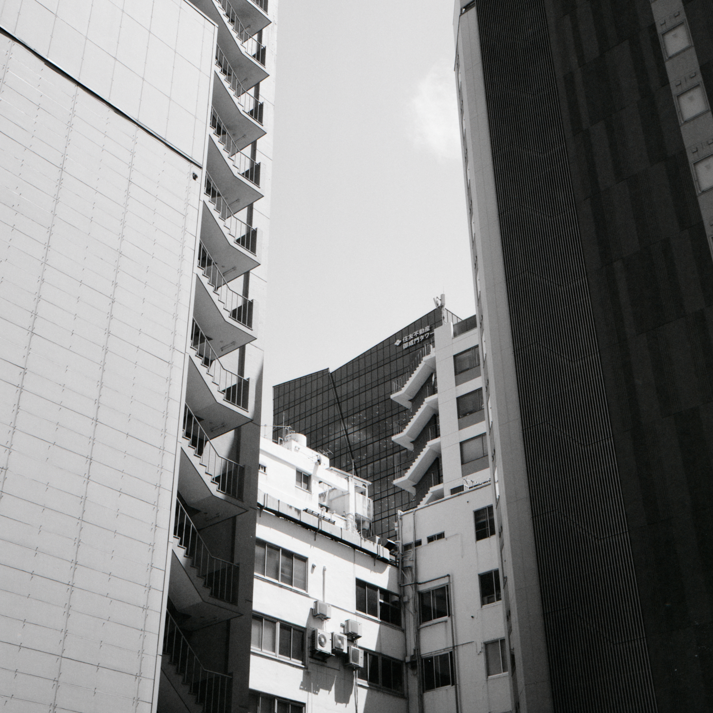 Layers of Buildings and Stairs