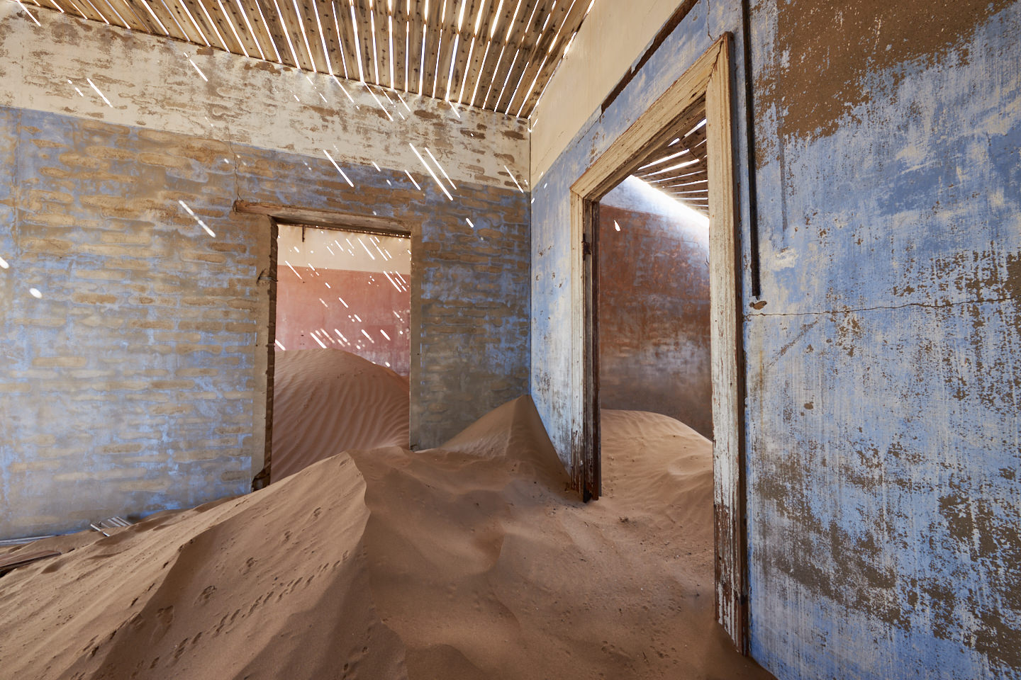 Indoor Sand Dune with Slithers of Light