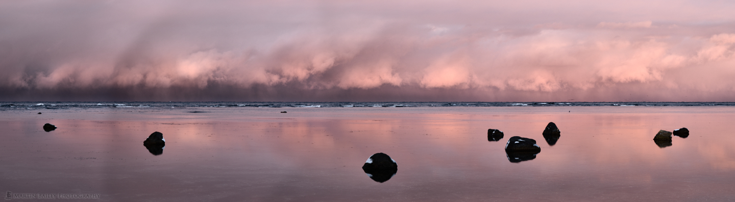 Rocks with Snow Cloud Sunset